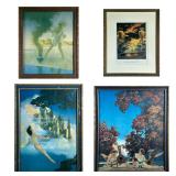 (4pc) MAXFIELD PARRISH LITHOGRAPHS | Including: The Dinky Bird. The Fisherman & The Genie. Interlude