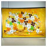 Floral OIL PAINTING | Flowers. Oil on canvas. 23.5 x 35.5 in sight. Signed lower left - h. 24.5 x w.