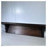 MISSION STYLE WALL SHELF | Single shelf with bracket support and a French cleat mount - h. 8.5 x w. 