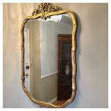 Friedman Brothers Gold Wall Mirror | Friedman Brothers "The Greenbriar" gold gilt ribbon framed wall