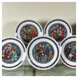 (5pc) Andre Restieau (1740 - 1794) Plates - "L