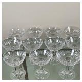 (12pc) Waterford Crystal - Coupe Glasses | Vintage (mid 20th c.) Waterford Crystal "Glenmore" patter