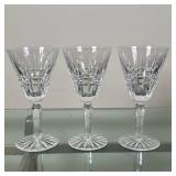 (3pc) Waterford Crystal - Water Goblets | Vintage (mid 20th c.) Waterford Crystal "Glenmore" pattern