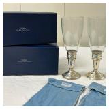 (2pc) Cartier / Revere Sterling Silver Candlestick Holders | Pair of sterling silver candlesticks ma