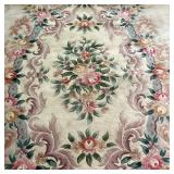 Area Rug with Floral Details | Heavy area rug, approximately 10