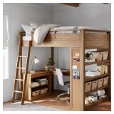Pottery Barn Sleep Study Loft Bed | Pottery Barn "Sleep Study" loft bed featuring a compact desk and