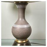 Tole Bulb-Shaped Table Lamp | Vintage (mid 20th c.) heavy-weight tole (metal) table lamp with a bulb