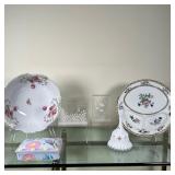 (6pc) Porcelain Pieces - Horchow & Others | Vintage (mid 20th c.) floral porcelain pieces, including