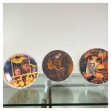 (3pc) Norman Rockwell (American, 1894 -1978) Plates - "The Toy Shop" & Others | Collection of hand-p