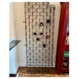 100-Bottle Wrought Iron Wine Rack | Large antique wall mount, wrought iron wine rack that holds over