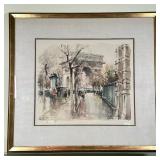 Denis Verspecht (French, 1919-1996) Watercolor - "Place de l