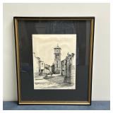 Lithograph - "The Friary" | Possibly a view of "The Friary" from the gates of Rowe Street in Wexford