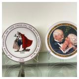 (2pc) Norman Rockwell (American, 1894 -1978) Plates - "Golden Christmas" & Others | Collection of ha