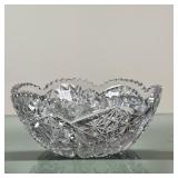 Cut Glass Bowl | Antique (19th c.) American Brilliant Period cut crystal glass bowl. - h. 4 x w. 9 i