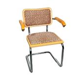 MANNER OF MARCEL BRAUER ARMCHAIR | Leopard print armchair with tubular frame - h. 32 x w. 24 x d. 20
