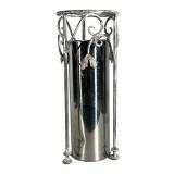 UMBRELLA STAND | 2-piece metal umbrella stand with iron outer piece and metal inner piece - h. 17.5 