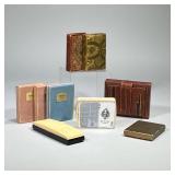 (9pc) Boxed Playing Cards | Including leather, gilt tooled, and other boxed decks of playing cards D