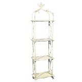 IVY WORK ETAGERE | Having 4 shelves and ivy work sides & decoration - h. 60 x w. 16.5 x d. 9.5 in