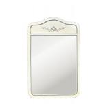 CARVED WOOD MIRROR | With rounded corners Dimensions: h. 37.5 x w. 24.5 in