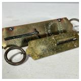 (2pc) BRASS HOOK SCALES | Including: John Chatillon & Sons brass hanging scale, and Frary’s Improved