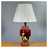 CAT VASE LAMP | Ceramic glazed lamp with cat figure Dimensions: h. 29 x dia. 7.5 in