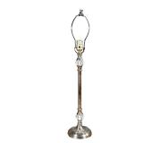 ANTHROPOLOGIE SILVERED TABLE LAMP | Silvered brass table lamp with glass orbs. Originally from Anthr