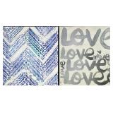 (2pc) Oliver Gal Oil Paintings | Including: Oliver Gal pop art and “Love” canvas print - h. 20 x w. 
