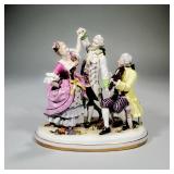 (1pc) Vintage German Schierholz Porcelain Figure Group | Comprising of a Dancing Couple with Musicia