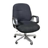 MADISON FURNITURE OFFICE CHAIR | Black upholstered adjustable office chair - h. 37 x w. 25 x d. 22 i