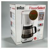 NIB BRAUN COFFEE MAKER | New in box Braun FlavorSelect coffee maker, model KF 180 Dimensions: h. 14.