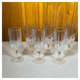 (6pc) Crystal Glass Wine Glasses Or Water Goblets | Heavy and of nice quality, no apparent makers ma