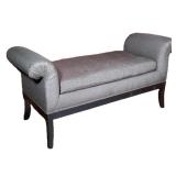 Kravet Furniture Upholstered Bench | Backless window or hall bench with scrolled arms - h. 29.25 x l