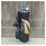 Junior Golf Bag And Clubs | US Kids Golf Bag with shoulder strap and stand. Side pockets, two covers