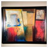 Michele Patrizio Framed Abstract Modern Giclee | After Michele Patrizio (Canadian, b. 1955), colorfu