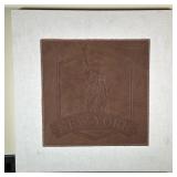 New York Textured Art | New York embossed fabric art on a linen canvas stretcher - h. 20 x w. 20 in