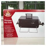 Portable Gas Grill By Barbeque Chef | 11000 BTU steel burner, folding legs, heavy gauge steel constr