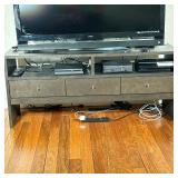 Room & Board Media Console / Tv Stand | Dark brown finish and 3 sliding drawers. - h. 26.5 x l. 60.2
