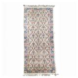 ORIENTAL KNOTTED FLORAL RUNNER | Oriental floral pattern with ivory background. - w. 30 x l. 96 in