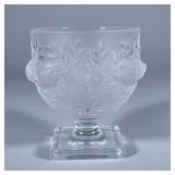 FRENCH CRYSTAL Lalique Elisabeth Vase | This is a hand-made vase in France crafted from clear and fr