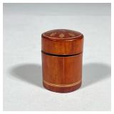 TOOLED LEATHER GILT MATCHBOX | Vintage tooled leather matchbox with sticker strip on bottom and tool