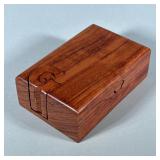 ROTHBARD WOODEN Puzzle Box | Wooden puzzle engraved by Richard Rothbard a well-known woodworker. - h