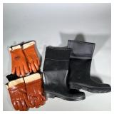 (4pc) Tingley Muck/Work Boots And Work Gloves | Heavy Duty working gloves one pair by Marla Edmont. 