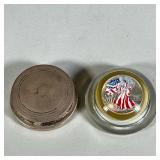 (2pc) TIFFANY & CO AND OTHER SILVER PAPERWEIGHT | Including: Tiffany & Co. engraved & weighted sterl