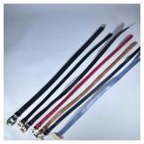 (6pc) HERMES & DIOR Belts | Including 3 Hermes and a Christian Dior. - l. 29 in (smallest, 33.5” Her