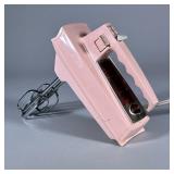 Vintage PINK Electric Mixer | Pink Sunbeam Mixmaster. Dimensions: h. 10 x w. 3 x l. 9 in