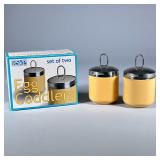 (3pc) RSVP Egg Coddlers | Total of 4, two yellow, two white which are NIB. - h. 5 x w. 3 x l. 6 in (