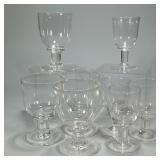 (8pc) BLOWN GLASS GOBLETS & WINE GLASSES | Including: 4 large goblets and 4 wine glasses Dimensions: