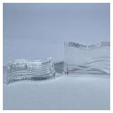 (2pc) American Flag Glass Paperweights | Both are signed by different artists. - h. 3.35 x l. 4.5 x 