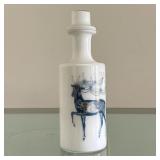 Holme Gaard Decorative Bottle | Michael Bang and Ole Winther; Carafe of opal white and clear glass, 