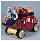 WELLS FARGO & CO CERAMIC Cookie Jar | Wells Fargo & Company lidded jar. - h. 8 x w. 5 x l. 12 in
